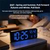 36*11.5*2.3cm Large RGB Digital Wall Clock TEMP Humidity Date Week Count-up Countdown 12/24H Bluetooth Time Synchronization LED Clock