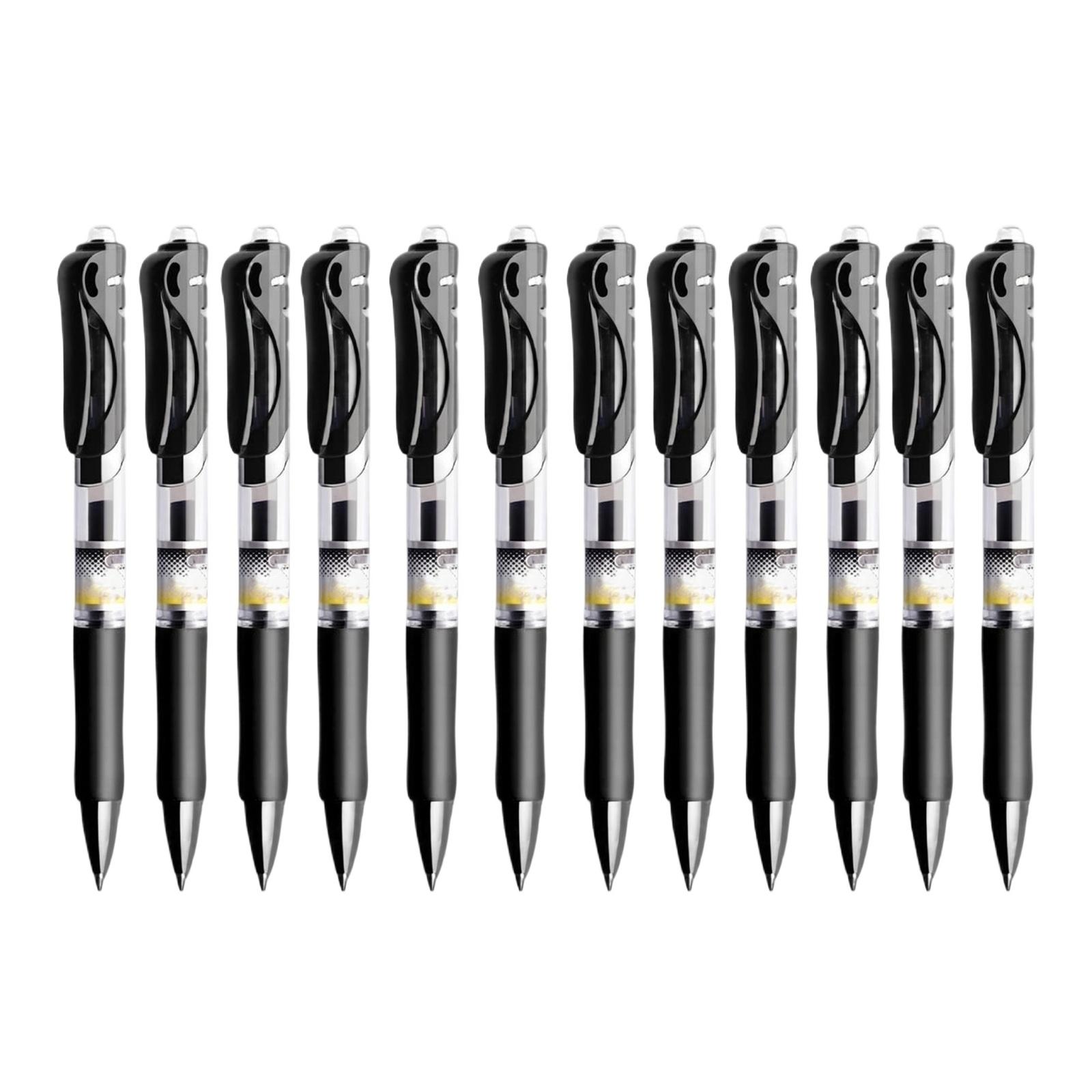 

12PCS Retractable Medical Pens with 15ml Ink Capacity Portable Neutral Gel Ink Pens for Healthcare Professionals One Size чёрный