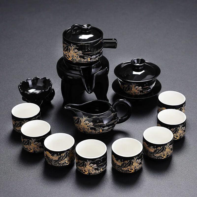 Lazy Automatic Ceramic Kung Fu Tea Set