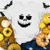 Halloween Pure Cotton Printed Unisexs and Womens Summer Personalized Short Sleeved New Fashion Trend Loose Casual Tshirt