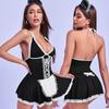 Sexy Women Porn Lingerie Hot Cosplay Maid Uniform Lenceria Sexi Hot Lace Perspective Babydoll Chemise Erotic Lingerie Plus Size