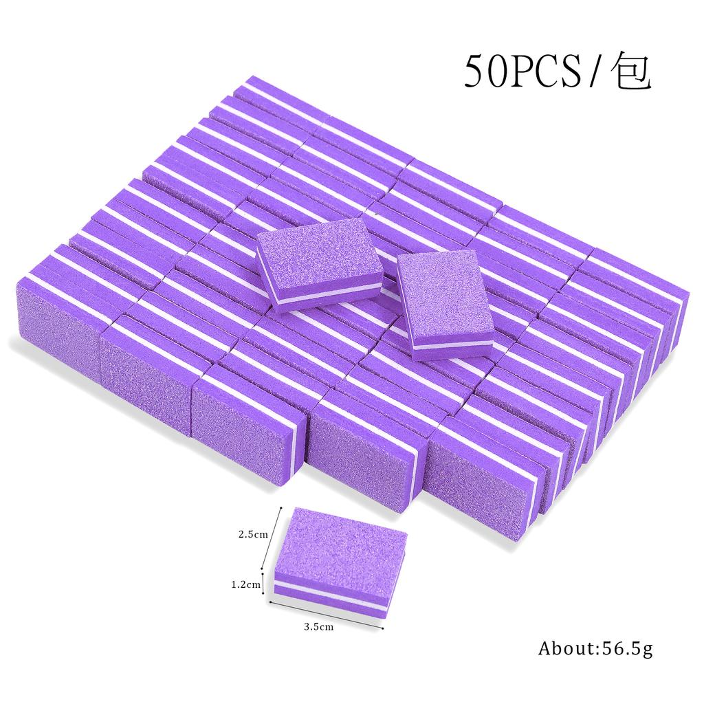 50pcs Double Sided Mini Nail File Block Sanding Polishing Nail Care Tools Nail Care Filesanding Polishing Nail File