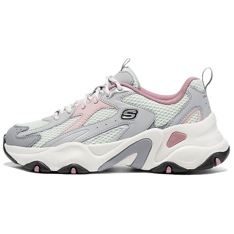 Skechers DLites 5.0 Panda Shoes Comfortable Versatile Shock Absorbing Durable Supportive Lightweight Increased Height Low Top Dad Shoes 150523-GYMV 36