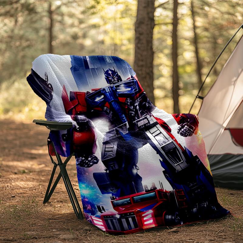 Trans-formers Blanket Flannel Throw for Sofa, Indoor, Camping, Living Room, Office, Chair, And Bed Soft Birthday Gift