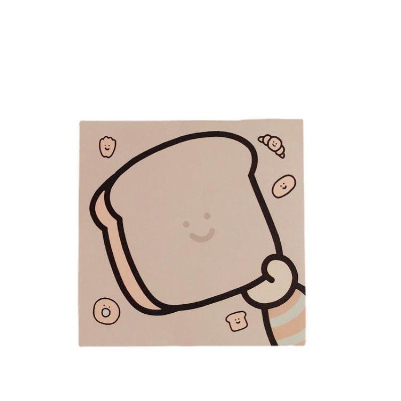 Memo Pad Bread No-sticky Note Paper Grid Square Notepad for Diary Decoration Student Stationery School Supplies