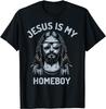Vintage Jesus Is My Homeboy Jesus Christ T-Shirt  Graphic T Shirts  Men Clothing  Ropa Hombre