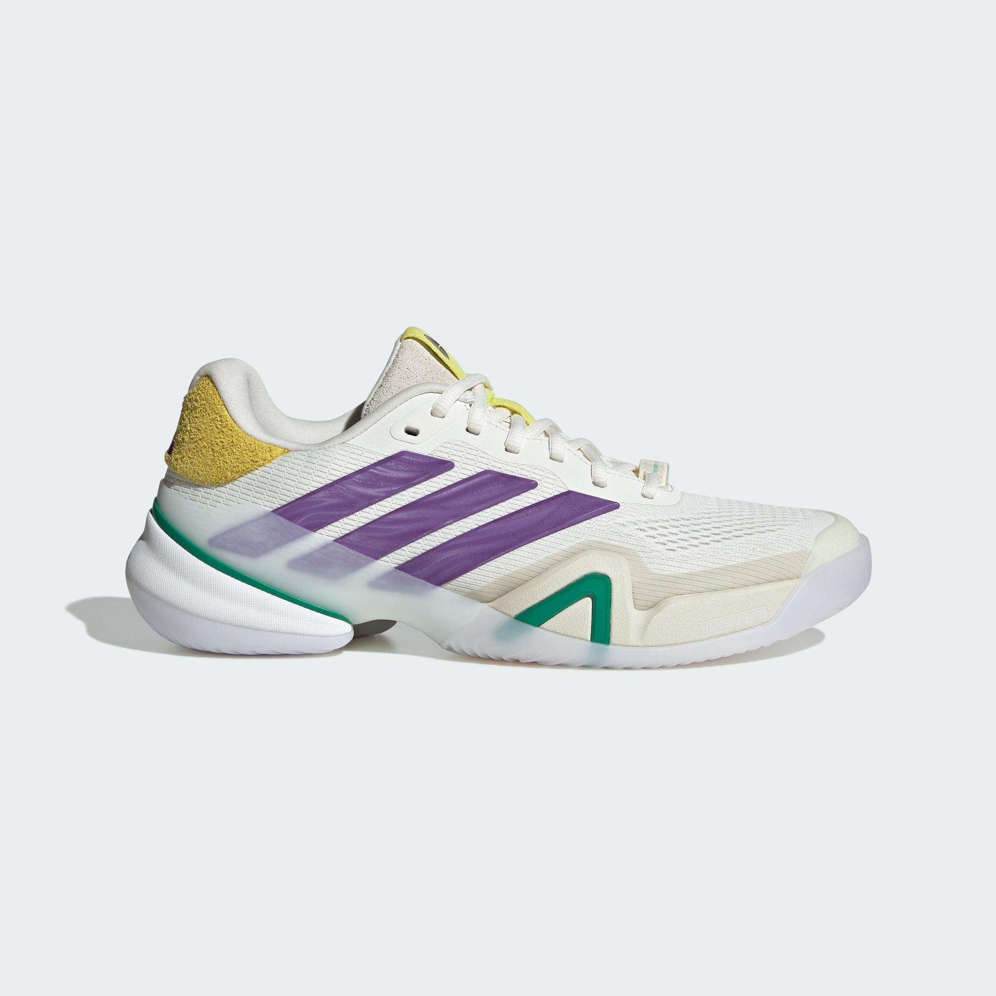 Adidas BARRICADE 14 Tennis Shoes Men s Low Top Jade White/Bright Purpl 39