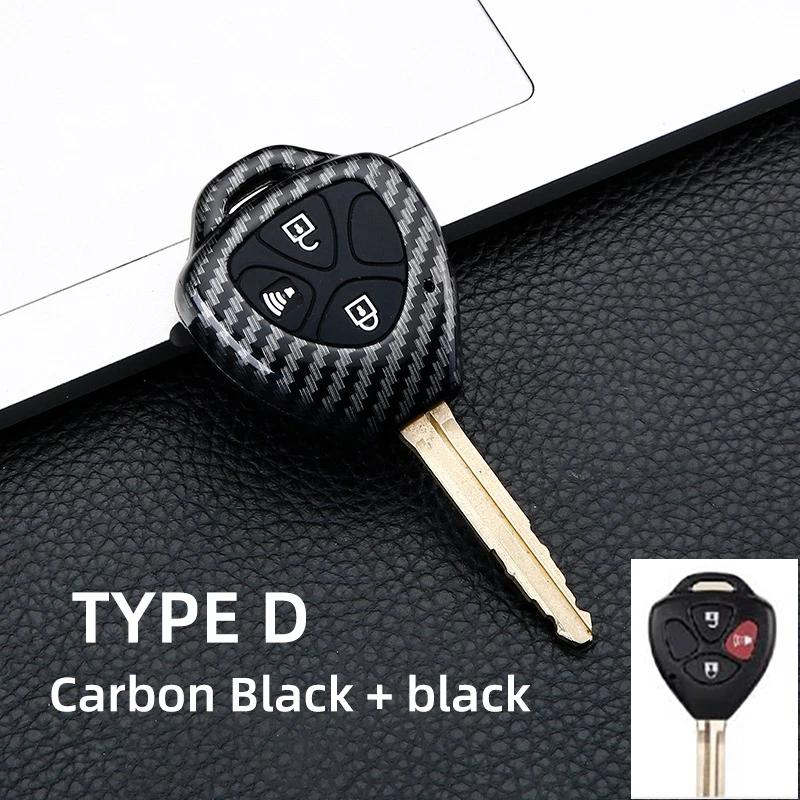 2/3/4Button Carbon Car Key Case Cover for S5 Auris HiLux Corolla Fortuner Prado Verso Camry Yaris Vitz Vios Ractis RAV4 208 JH5