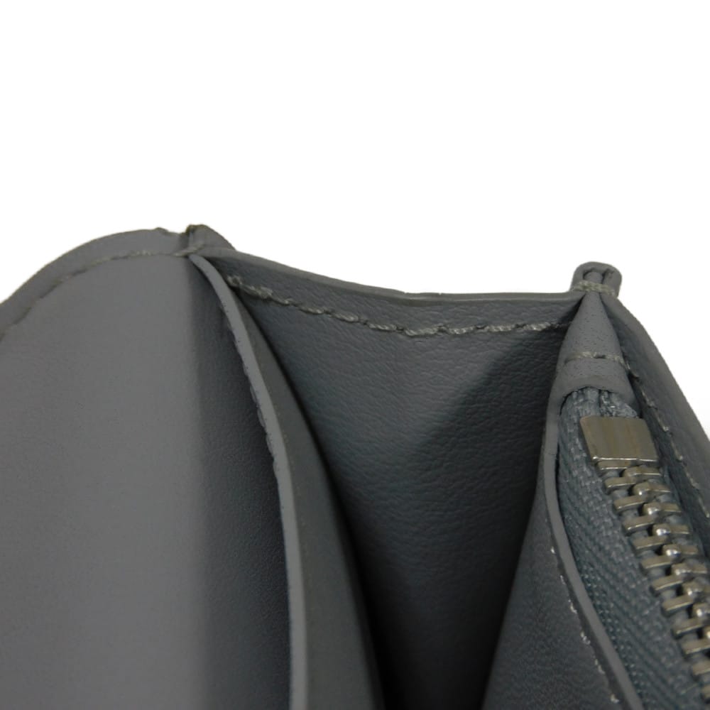 Used 12564 Portefeiulle Braza N60195 7940 New Logo Embossed Gray Bifold Damier Infini Pale Blue Men's from Japan