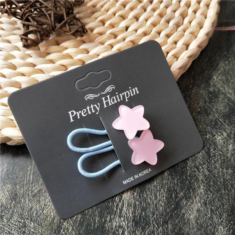 2pcs Elastic Hair Bands for Baby Girls Candy Color Hair Ring Hair Rope Children Headwear Kids Toddler Accessories