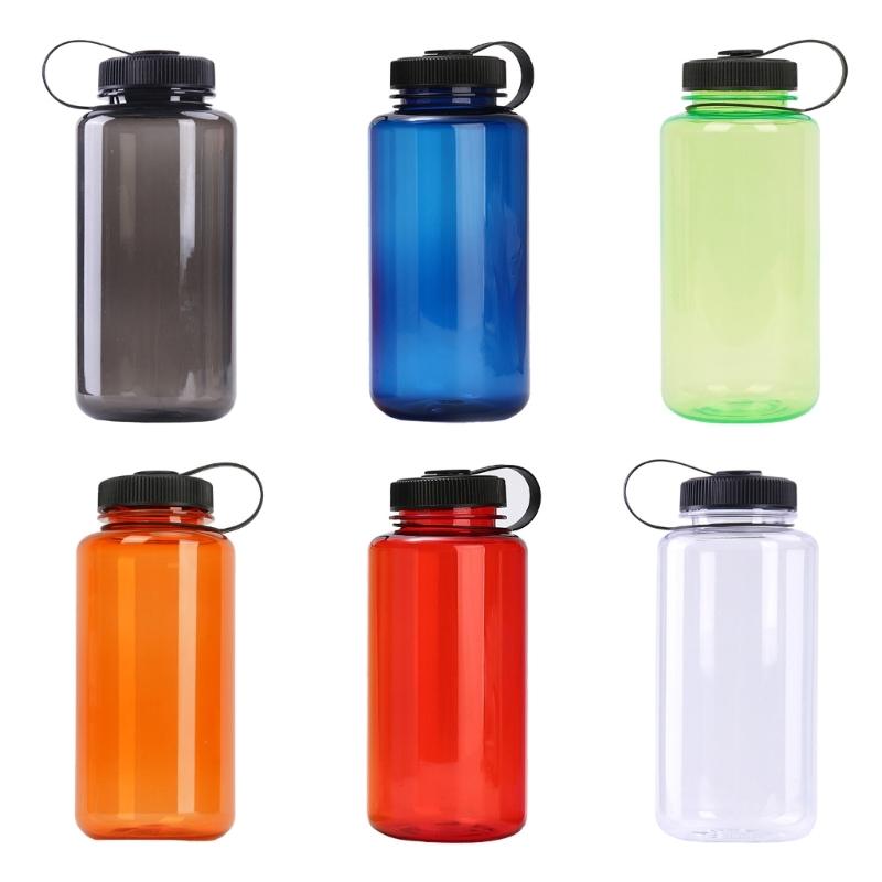Leichte Kunststoff-Wasserflasche Reise Auslaufsichere Trinkflasche Outdoor-Sport Weithals-Wasserflasche Becher Trinkgeschirr