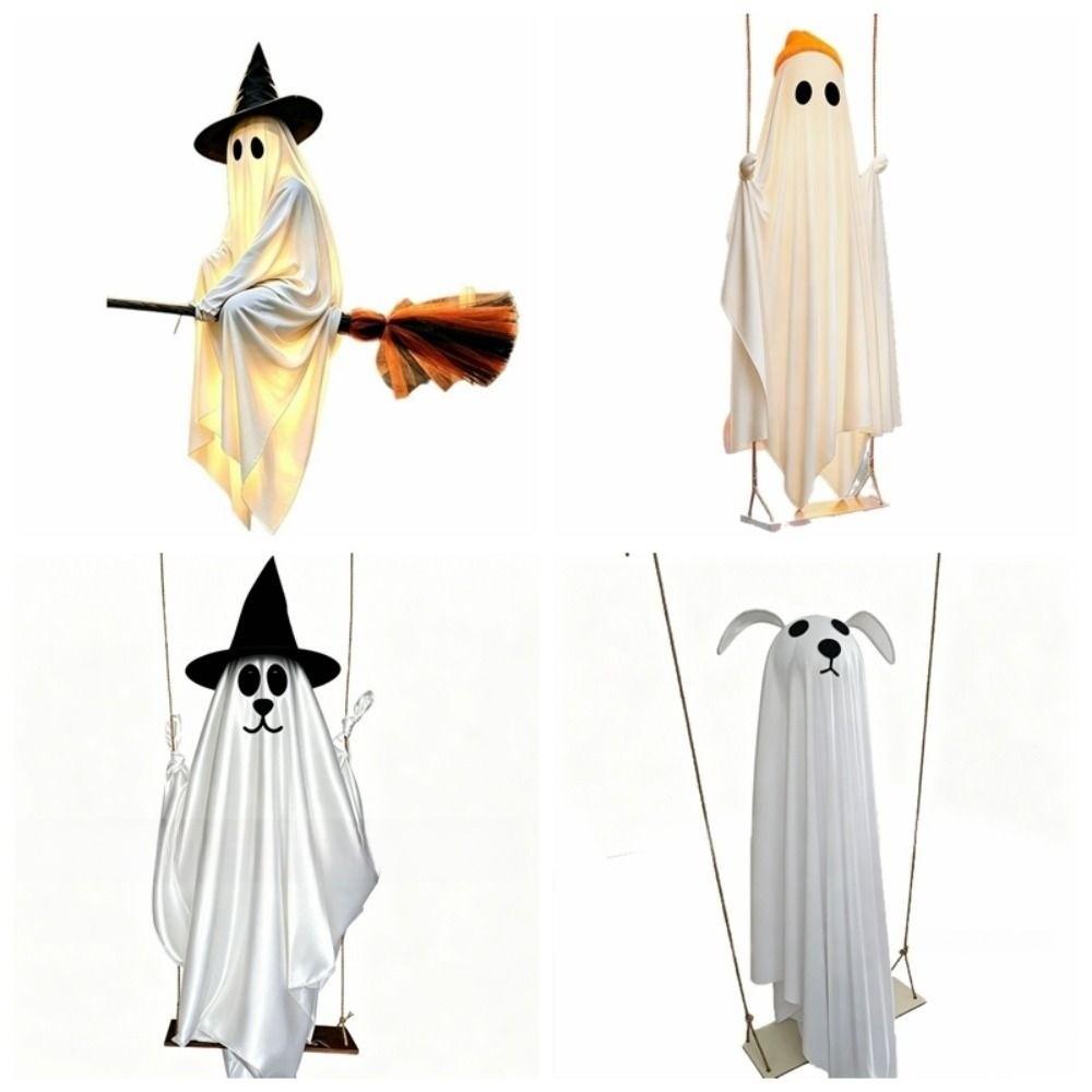 Gruseliger Leuchteffekt Halloween Geist Schaukel Geister Schaukelset Türrahmen Hängedeko