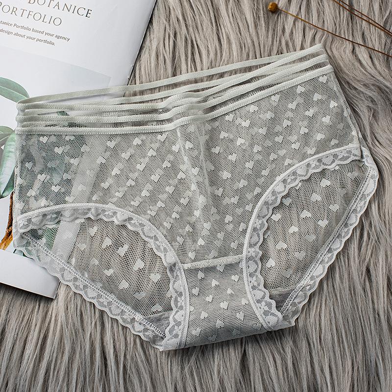 3pcs Sexy Lace Transparent Panties for Women Underwear Fashion Panty Lingerie Breathable Hollow Out Briefs Female Underwear