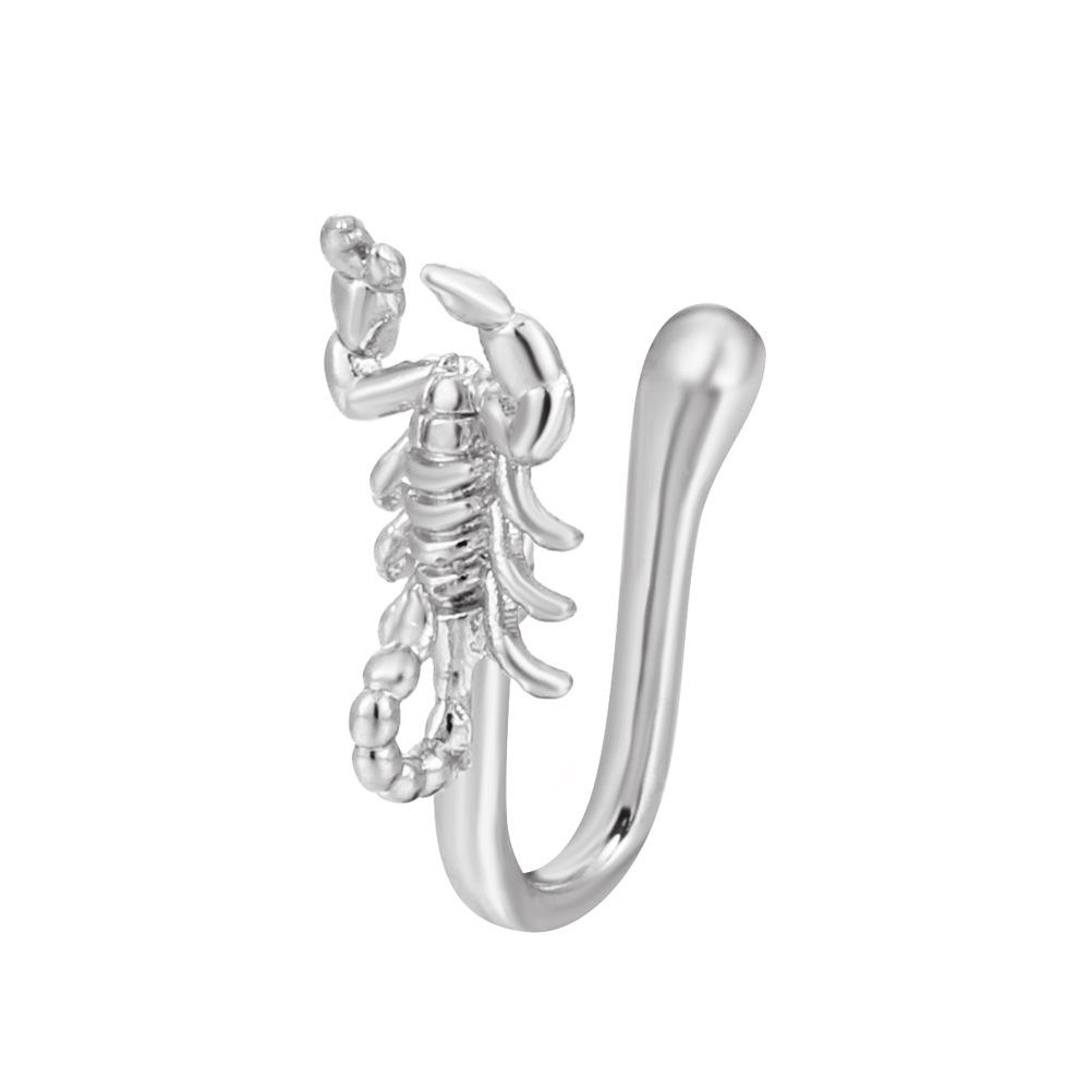 Vintage Goldfarbe Drache Schmetterling Fake Nasenring für Frauen Afrika Kupfer Helix U-Form Faux Nasenring Piercing Körperschmuck