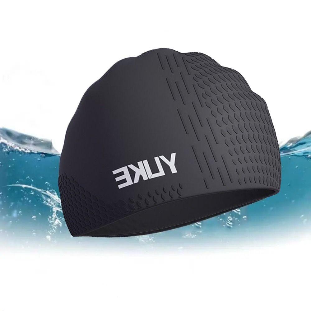 Elastic Silicone Swimming Cap Lightweight Printed Swimming Cap Diving Cap Swimming Hat  Women