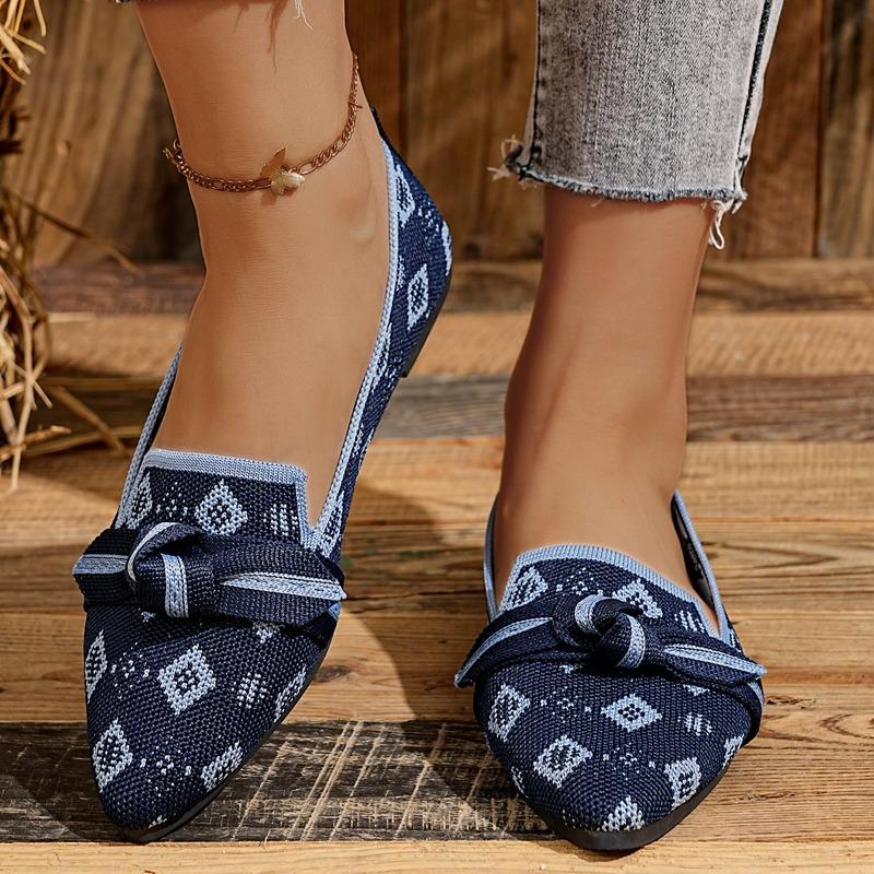 2026 Scarpe Casual alla Moda ed Eleganti con Fiocco a Farfalla per Donna Primavera e Autunno Nuove Scarpe Comode a Punta