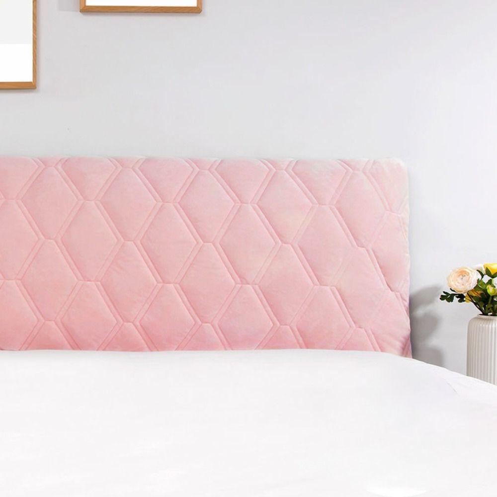 Einfarbiger Betthauptbezug Rautenmuster Betthaupt Staubschutz Samt Kopfteilbezug Schlafzimmer