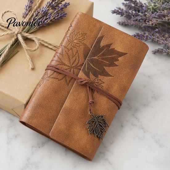 Faux Leather Cover Journal Vintage Journal, Refillable Notebook for Travel Office Daily Writing, A5 Size Lined Blank Dairy Planner, Gift Men