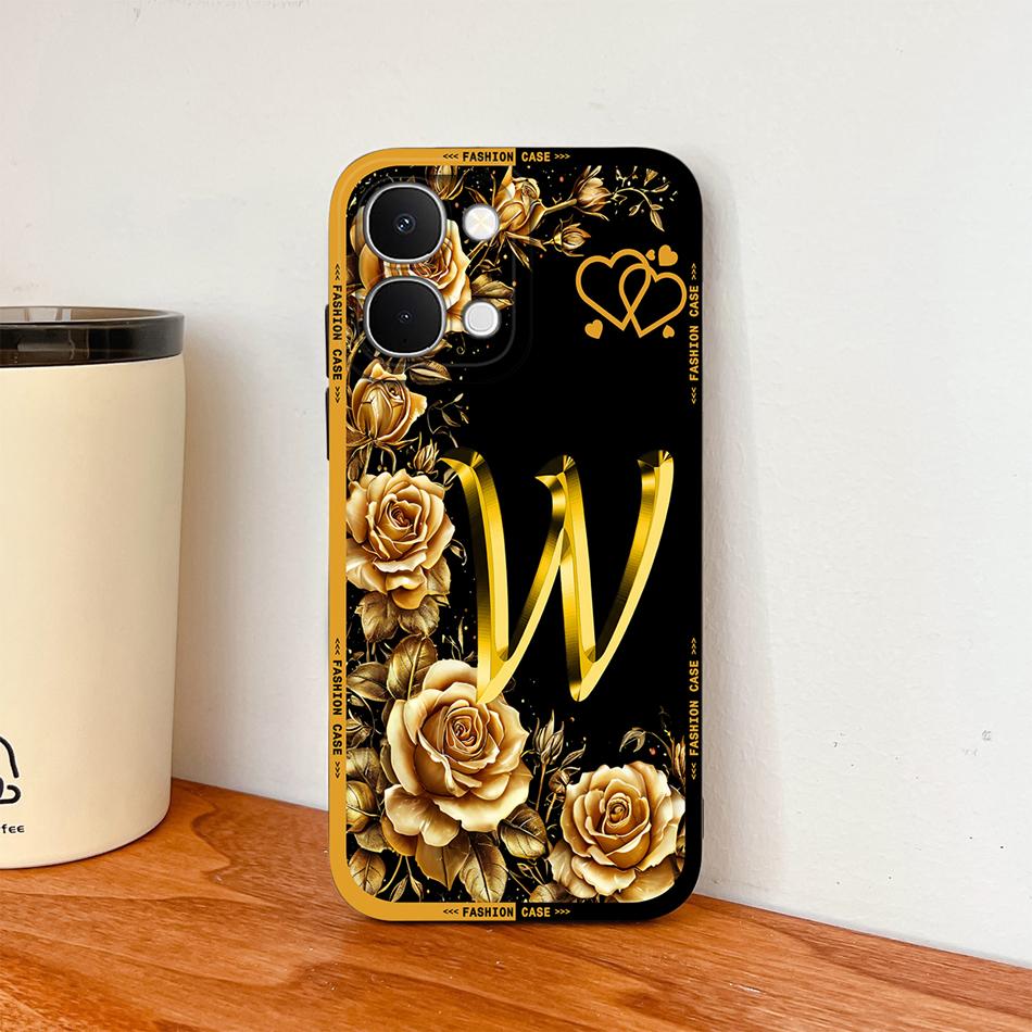 For Vivo Y500i / Y31D Phone Case Couple Letters Shockproof Full Coverage Funda For Vivo Y 31d Y 500i Soft Liquid Silicone Cover