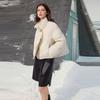 ELLE French Style Loose Basic High-End Casual Versatile Long Sleeve Stand Collar Warm Down Jacket Women outerwear L8WYS004