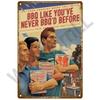BBQ Zone Metal Sign Vintage Tin Sign Dad`s BBQ Yard Outdoor Party Decoration Plate Retro Barbecue Rules Slogan Decor Accessories
