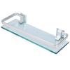 Space Aluminum Shelf Tempered Thickened Glass Bathroom Toilet Glass Storage Organizer Rack