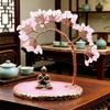Buddhas Statue and Crystal Tree,Money Tree for Wealth and Good Luck Yogas Meditations Decors for Home Spiritual Room