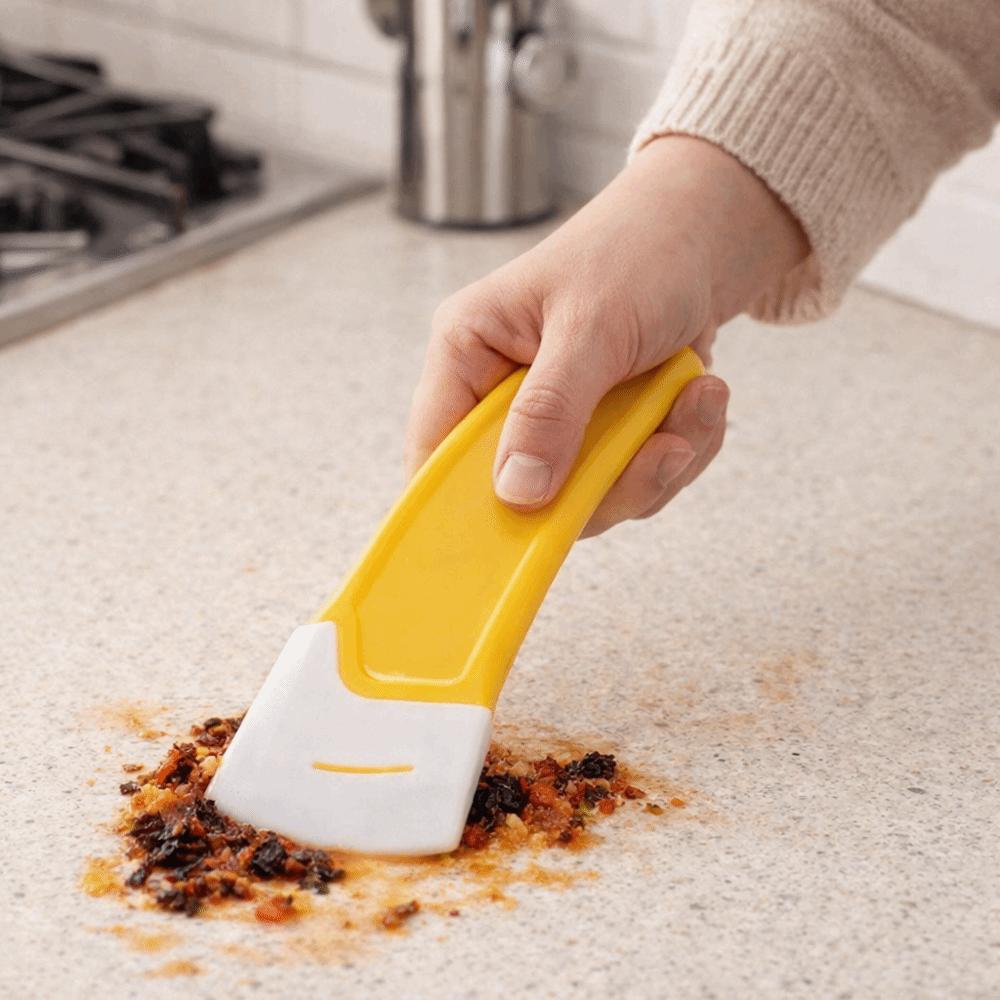 3PCS Non Stick Silicone Cleaning Spatula Multi-purpose Pot Scraper  Dishes Cleaner