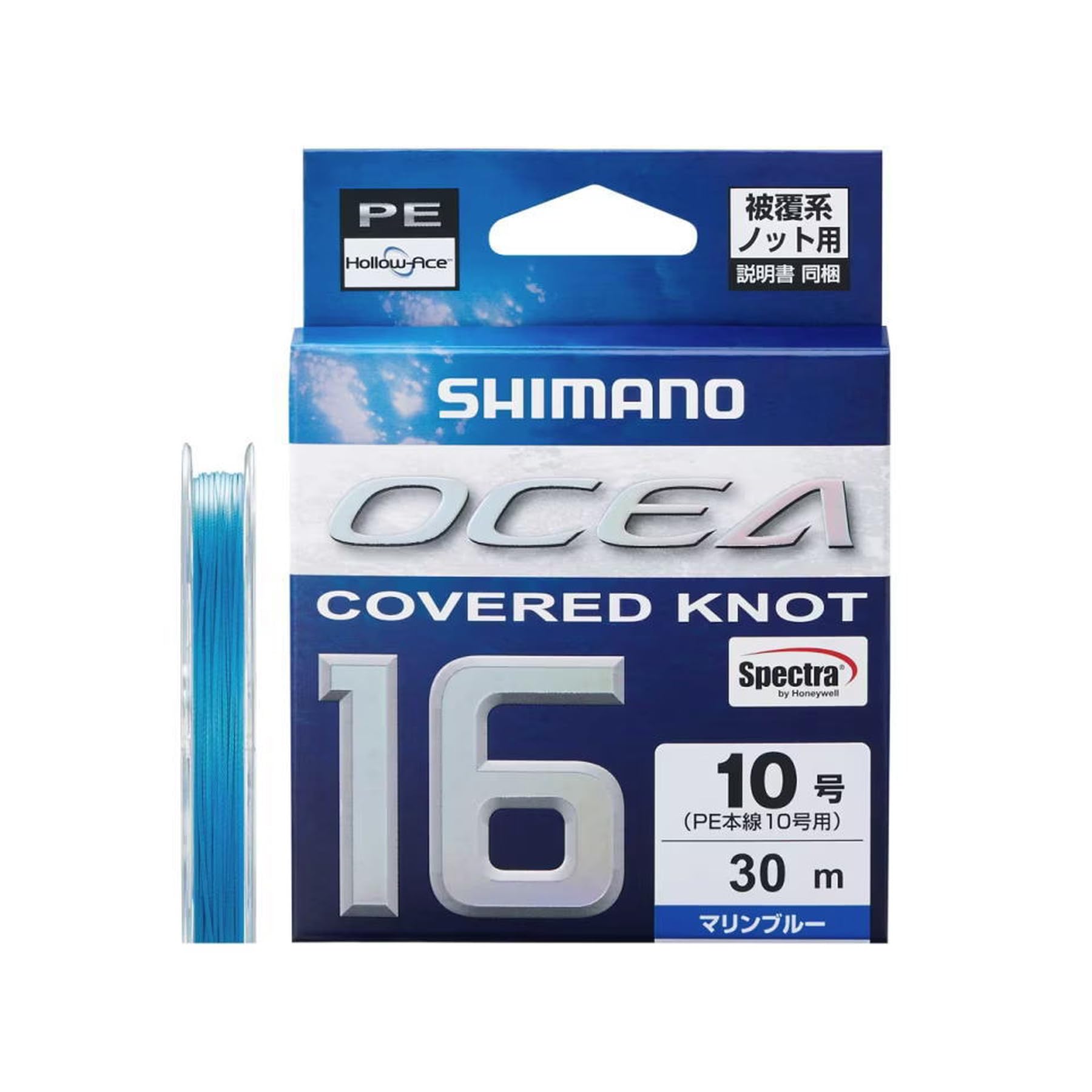 Shimano Ocea Covered Knot 16 PE Size Marine Blue Line, 30m, LD-A21Y, 10,