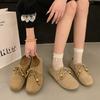 New Retro Women's Soft-soled Casual Inner Height-increasing Single Shoes, One-pedal Lazy Shoes