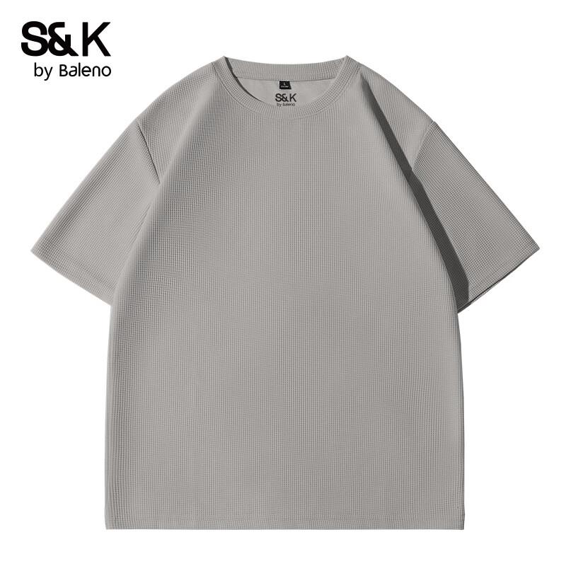 Baleno S&K Men's Waffle Knit Short-Sleeve T-Shirt