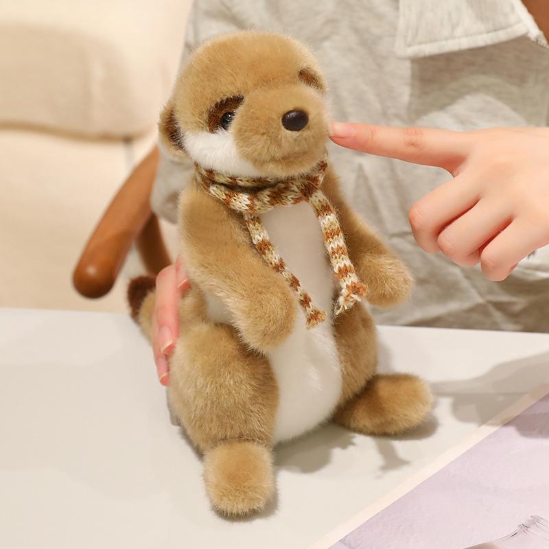 1Pc 22Cm Simulated Meerkat Plush Toy High-Quality Comfort Meerkat Plush Doll Soft Stuffed Animal Zoo Souvenirs Birthday Gift