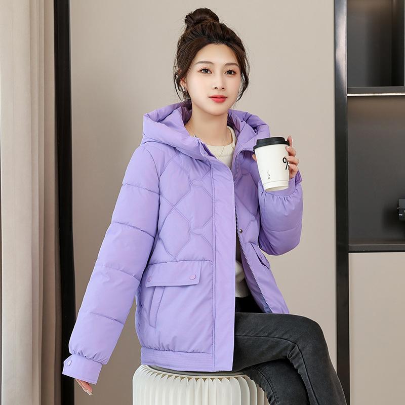Loose Thermal Cotton-padded Clothes Women's Winter Versatile Casual Hooded Cotton Clothes Fashion Coat