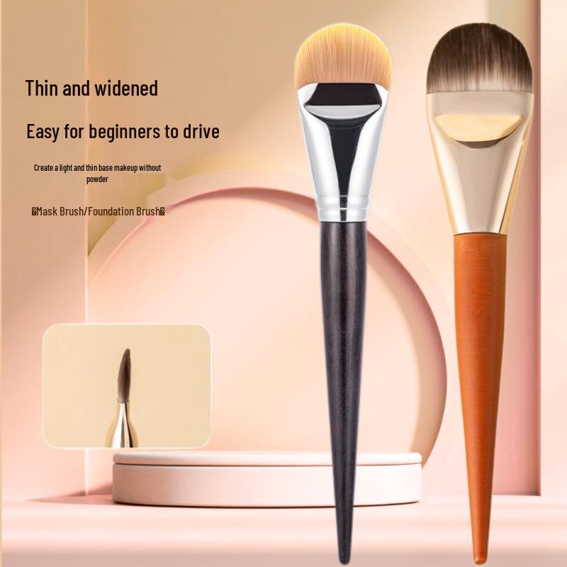 Tongue-Shaped Flat Head Foundation & Mask Brush - Soft Makeup Tool