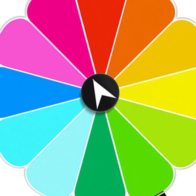 12-farbiges Kunststoff-Drehrad 10,6 Zoll Drehendes Spielrad für Geburtstag, Hochzeit, Festival-Treffen, Klassenzimmer-Spiel