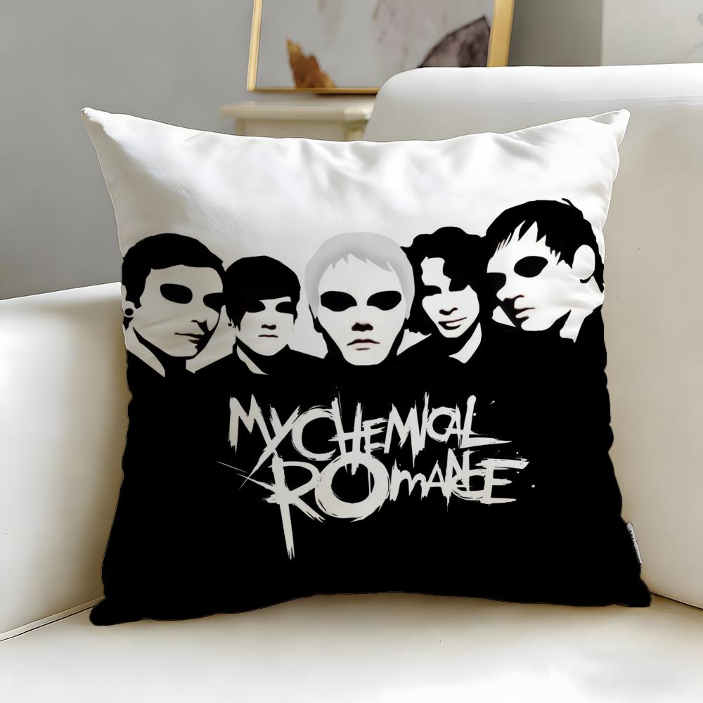 Klassische Band My Chemical Romance Kissenbezug Weich Leicht zu Waschen Kissenhülle Vielseitig für Sofa Bett Reise und Büro