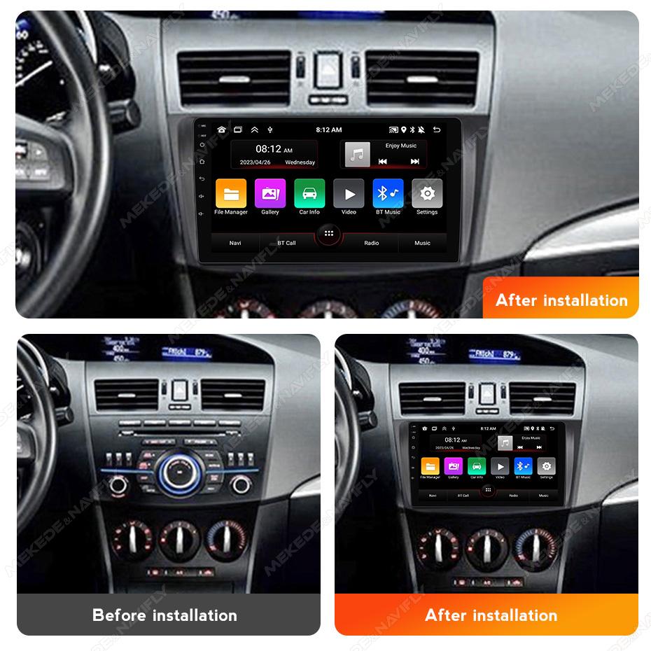 4Core Android Car Radio For Mazda 3 2010 2011 2012 2013 Multimedia Video Player GPS BT Carplay Auto Stereo 2din Head Unit Wifi