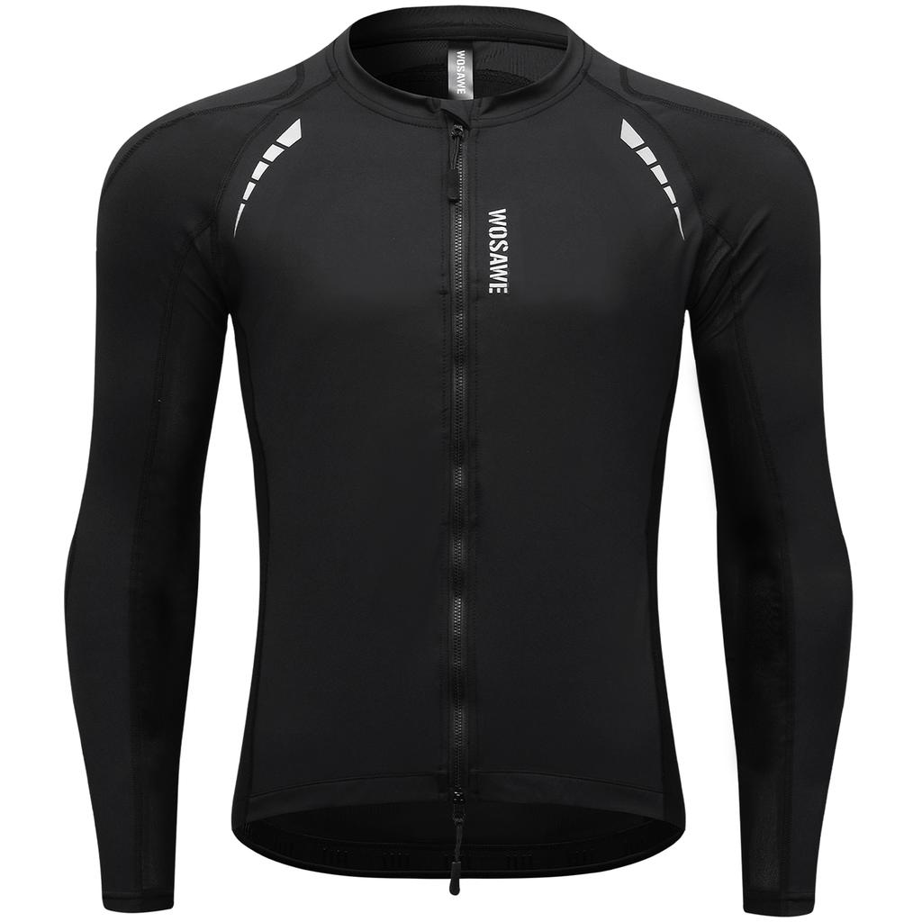 Wosawe Męska obcisła, rozciągliwa, przyjazna dla skóry, zatwierdzona przez CE, wyjmowana, miękka ochraniacz, odblaskowa, miękka koszulka z ochraniaczem na motocykl, kurtka