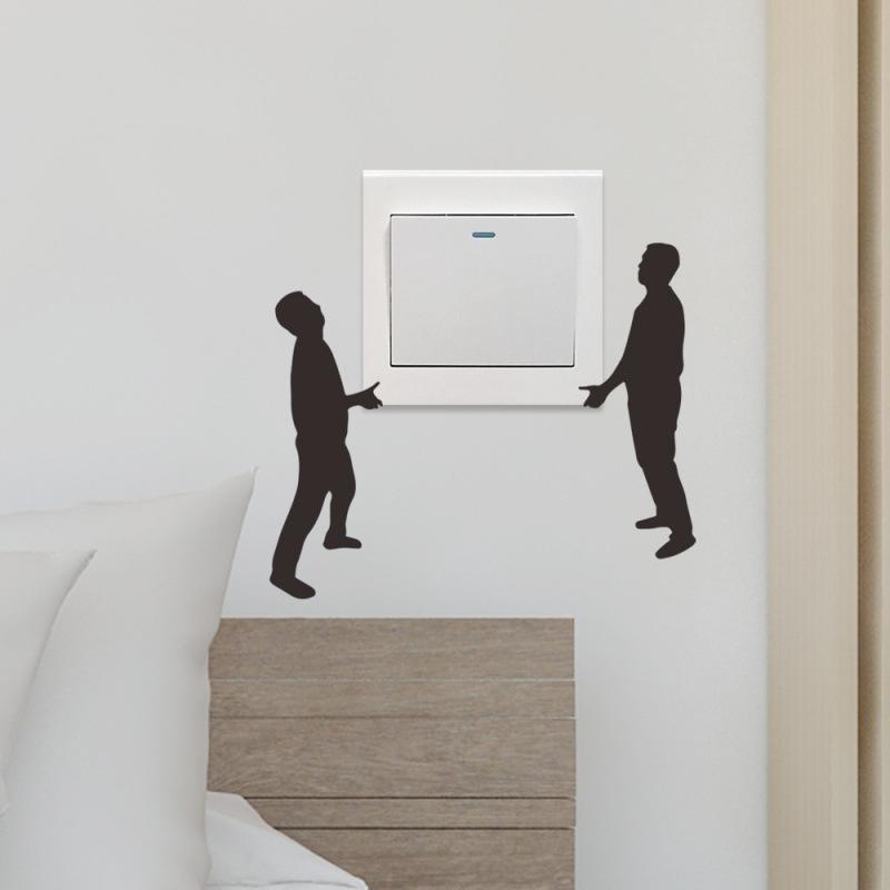 1 Stück Selbstklebende Schalter-Steckdosen-Aufkleber Lustige Figur Wohnzimmer Schlafzimmer Abnehmbare Dekorative Aufkleber