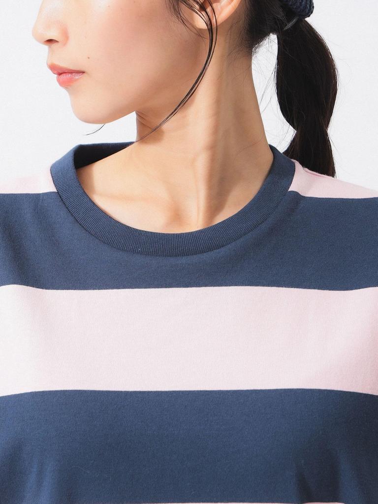 Beams Boy Dress [Special Order] Champion Border Crazy Dress, Women's, Pink, Size S