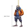 62KD Cool Skeleton Figurines Halloween Skul Pendant Car Ornament Cool Skul Statue