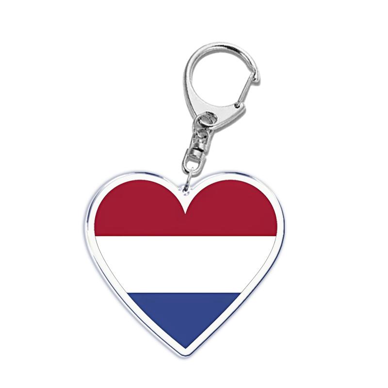 France Scotland Germany Country Love Heart Keychains Ring for Accessories Bag Pendant Key Chain Llaveros Ewelry Fans Gifts