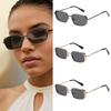 3pcs Fashion Small Square Sunglasses Women Brand Designer Metal Frame Square Punk Sun Glasses Men Popular Glasses UV400