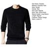 Men Thickened Sweater Casual Round Neck Long-sleeve Knitted Top Warm Pullover Knitwear for Autumn Winter Work Street