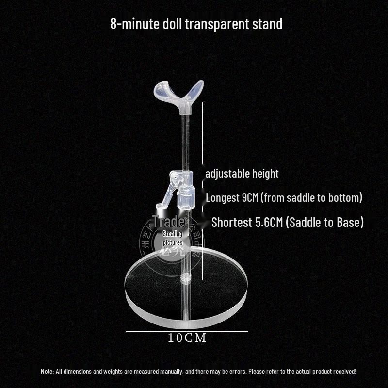 Adjustable Stainless Steel Doll Stand for 30cm to 60cm BJD Dolls with Multiple Support Points