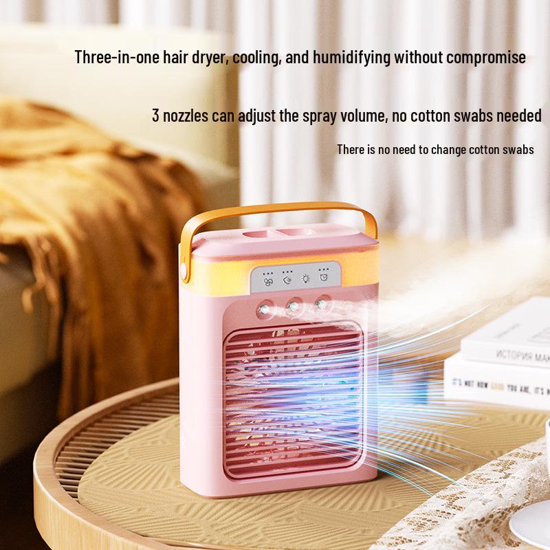 USB Rechargeable Mini Desktop Humidifier & Silent Spray Fan Plug-in