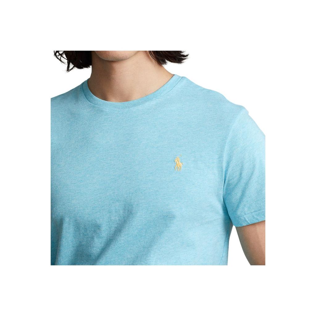 Polo Ralph Lauren Logo Embroidered Plain Knit Short Sleeve T-Shirt Men Tops Blue MNPOTSH1N821211-410
