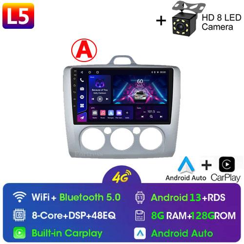 Carplay 4G 2din Android 13 Car Radio for Ford Focus Exi AT 2004-2011 Auto Multimedia Video Player Autoradio Audio Navigation GPS