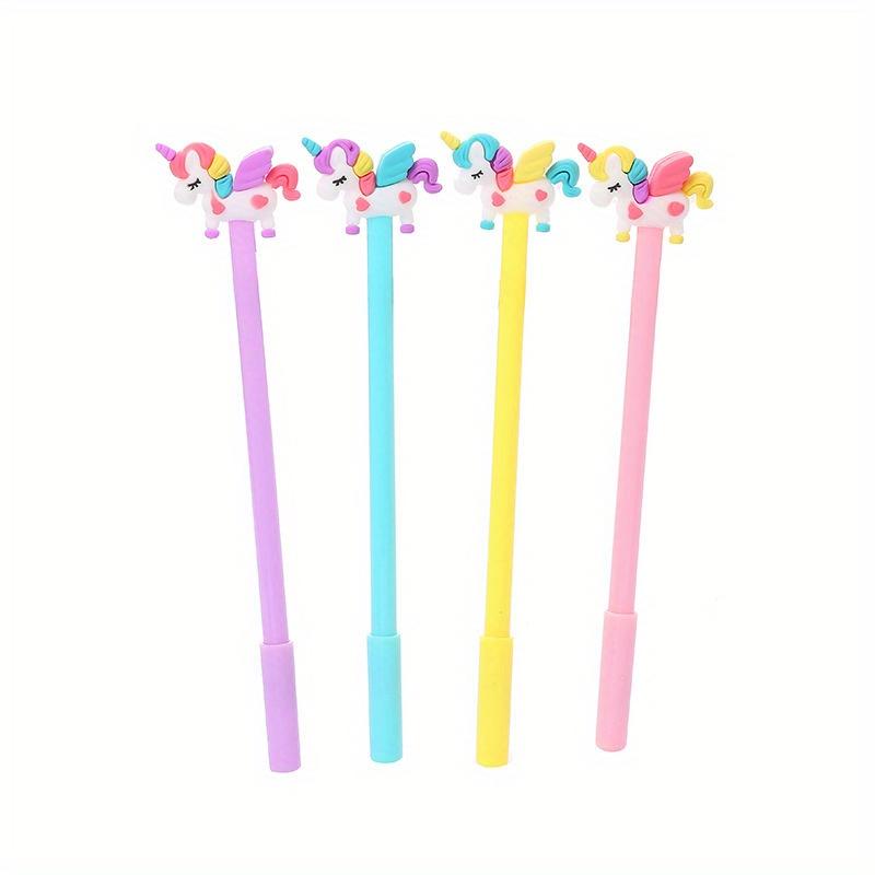 Back To School Season 10pcs 0.5mm Cartoon Unicorn Neutral Pen Creative Study Stationery Exam Black Water-based Pen Cute