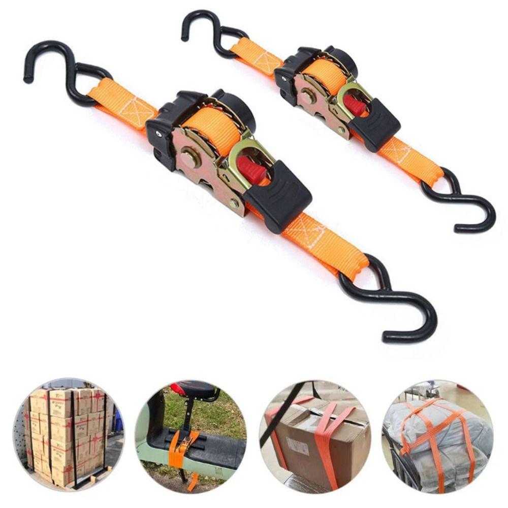 Strong Automatic Lashing Belt Thickening Auto Retract Ratchet Tie Down Straps  Luggage Securing